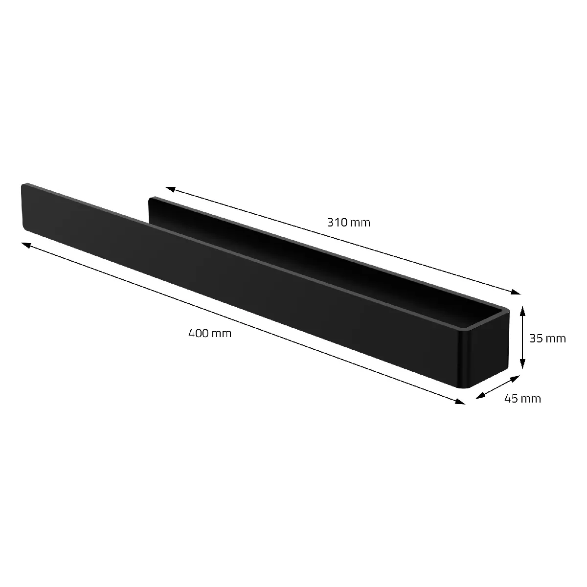 ML-Design Porte-serviettes aluminium 40 cm