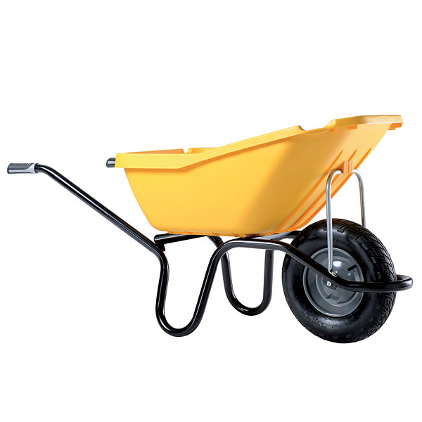 Brouette 1 roue gonflée Haemmerlin Pick Up jaune 110 L