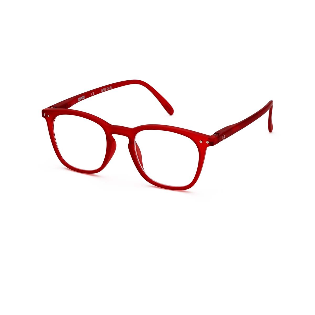 +1.00 Red Square Reading Glasses: Izipizi