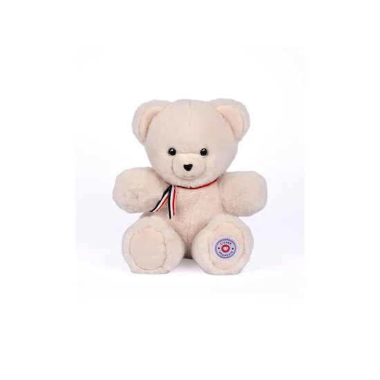 Ours en Peluche Articulé Français   Ivoire        25 cm   de               L'ours français