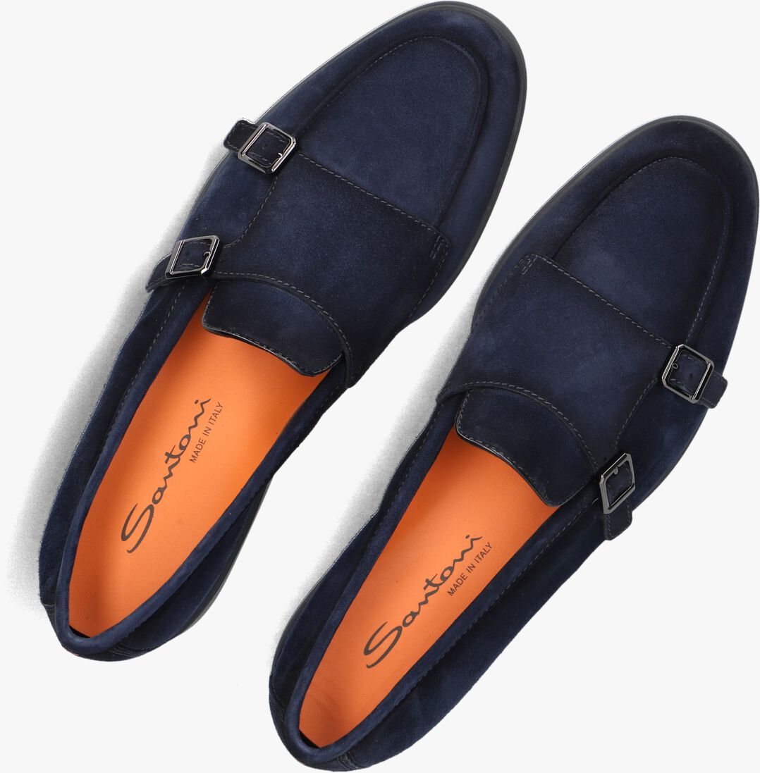 blauwe santoni loafers pura