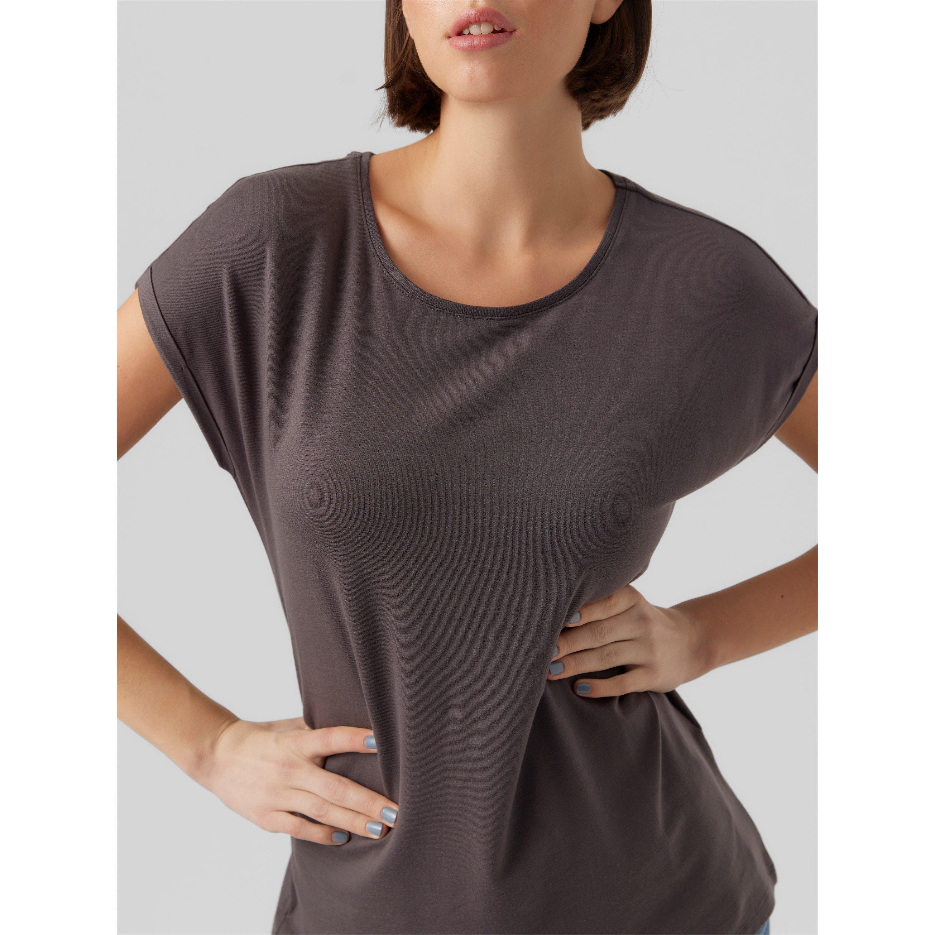 Vero Moda VM Ava Plain Short Sleeve T Shirt Womens