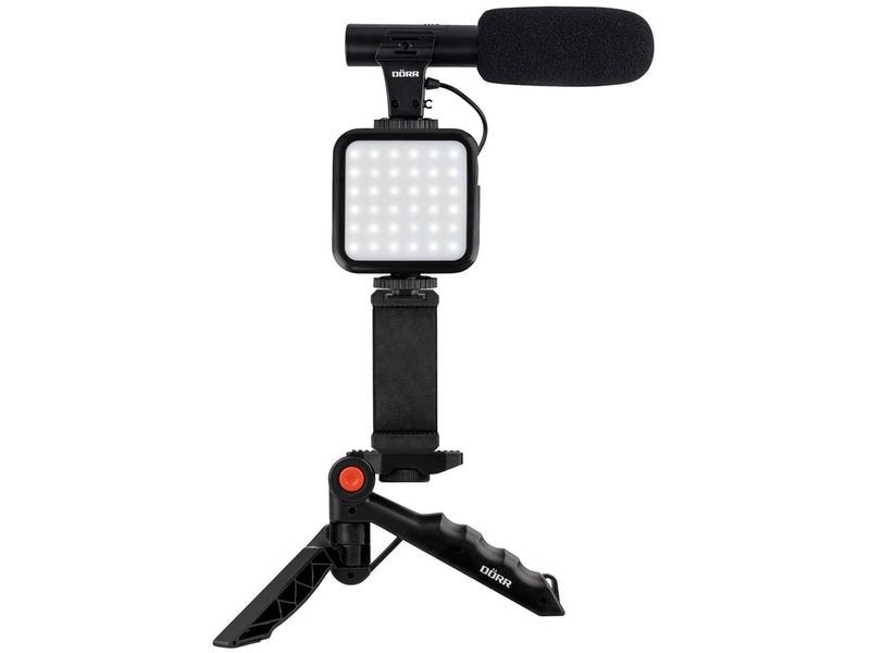 Dörr Videoleuchte Vlogging Kit mit Mikrofon VL-5 Komplettes Kit fürs Homeoffice