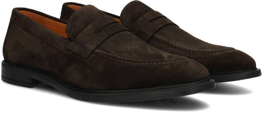 Haboob Luc suède loafers donkerbruin