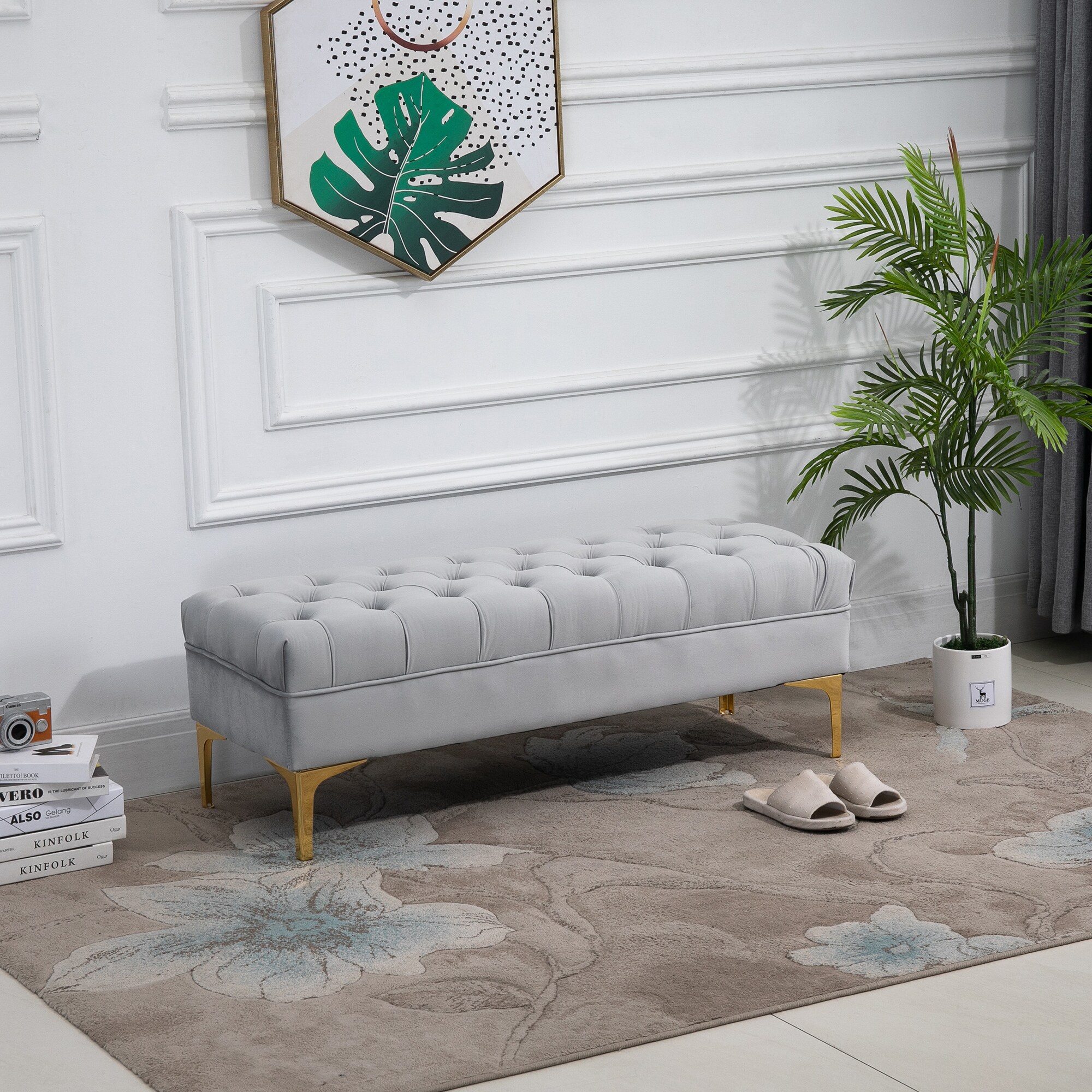 HOMCOM Polsterbank 118 x 45 x 42 cm (LxBxH)