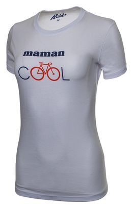 T-Shirt Manches Courtes Rubb'r Maman Blanc Femme