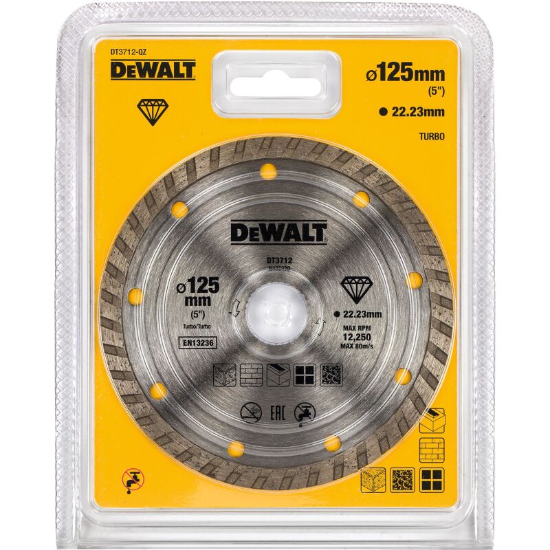 Disque turbo pour matériaux de construction/béton 125 x 22,2 mm