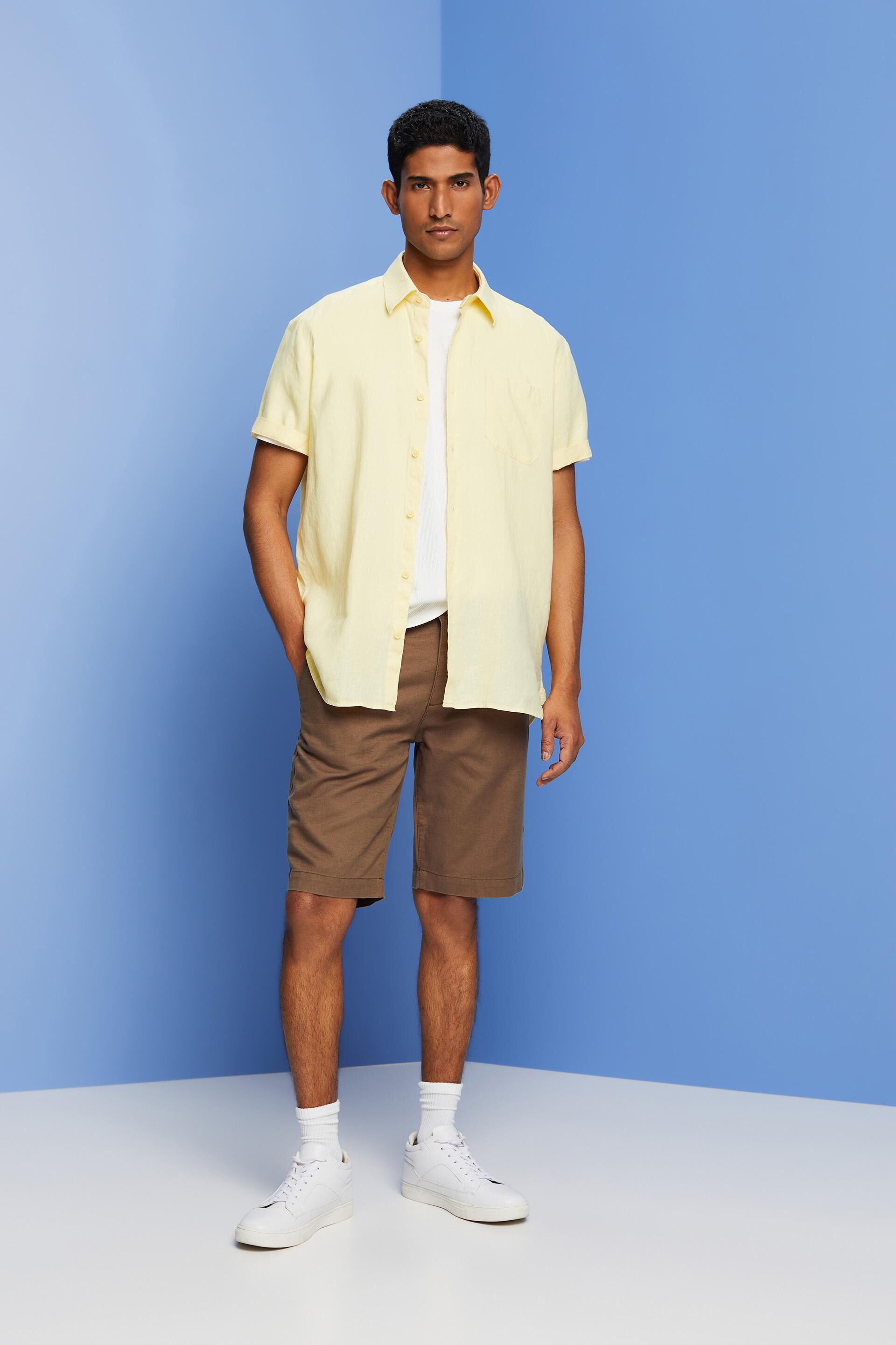 Chemise à manches courtes en lin