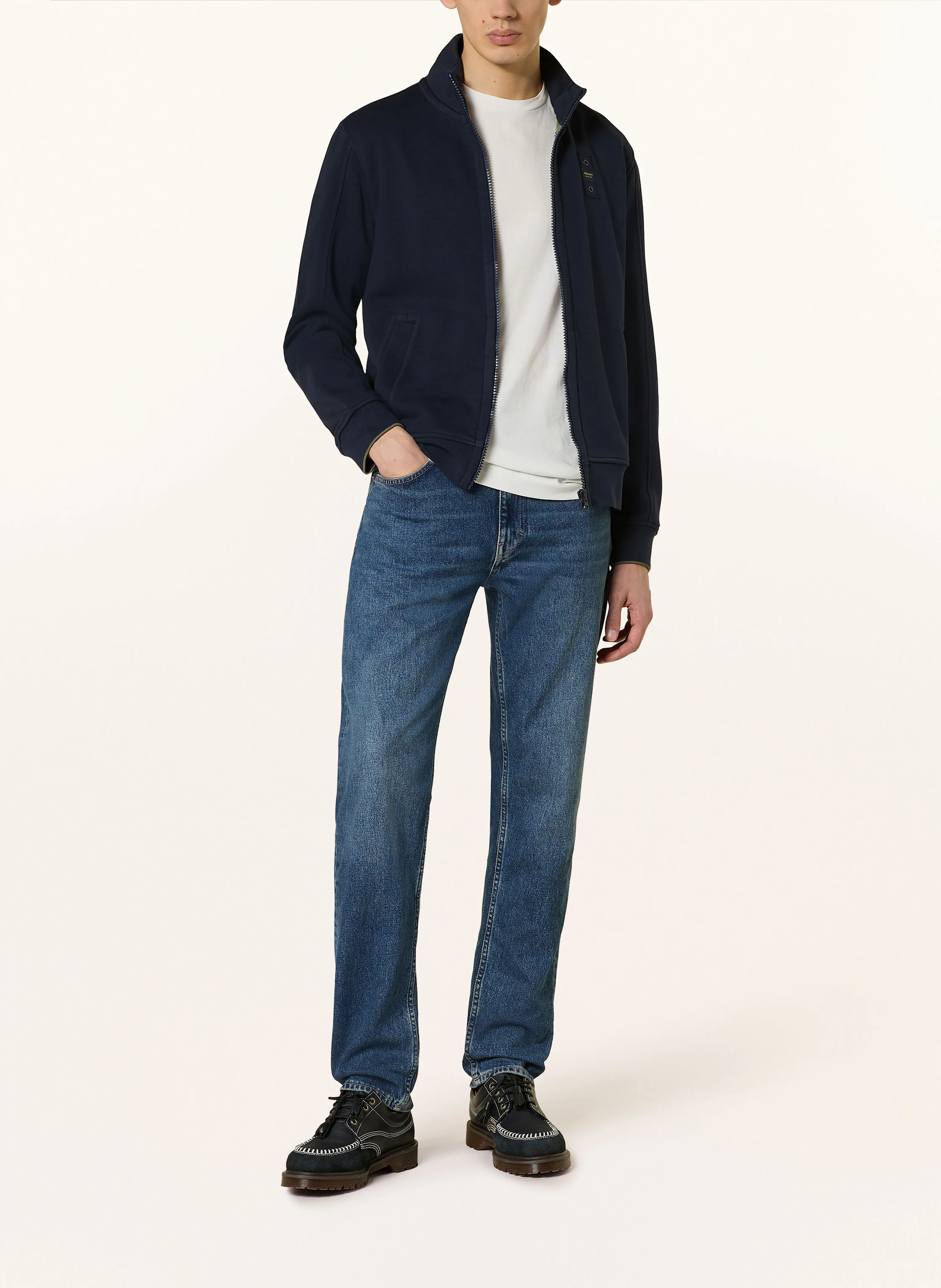 Blauer Sweatjacke