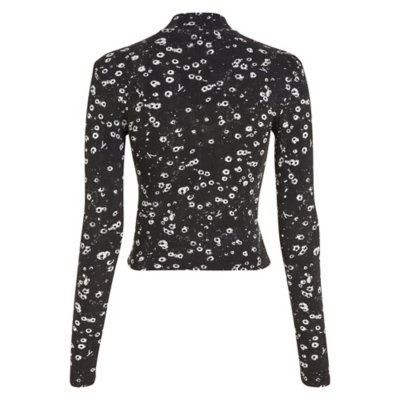 Tee-shirt à manches longues femme Rib Floral Print CALVIN KLEIN