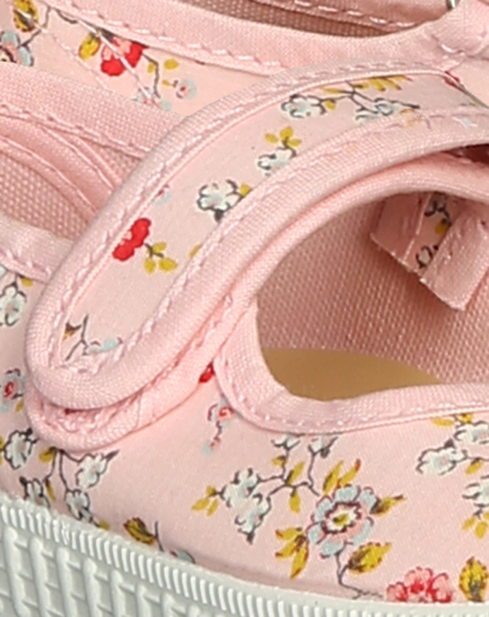 Ballerinas mit Klettverschluss geblümt in rosa
