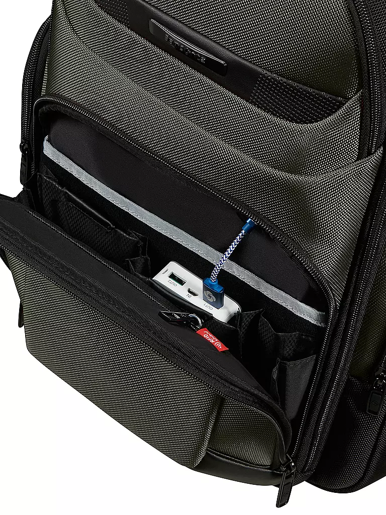 SAMSONITE Rucksack PRO-DLX erweiterbar Green dunkelgrün