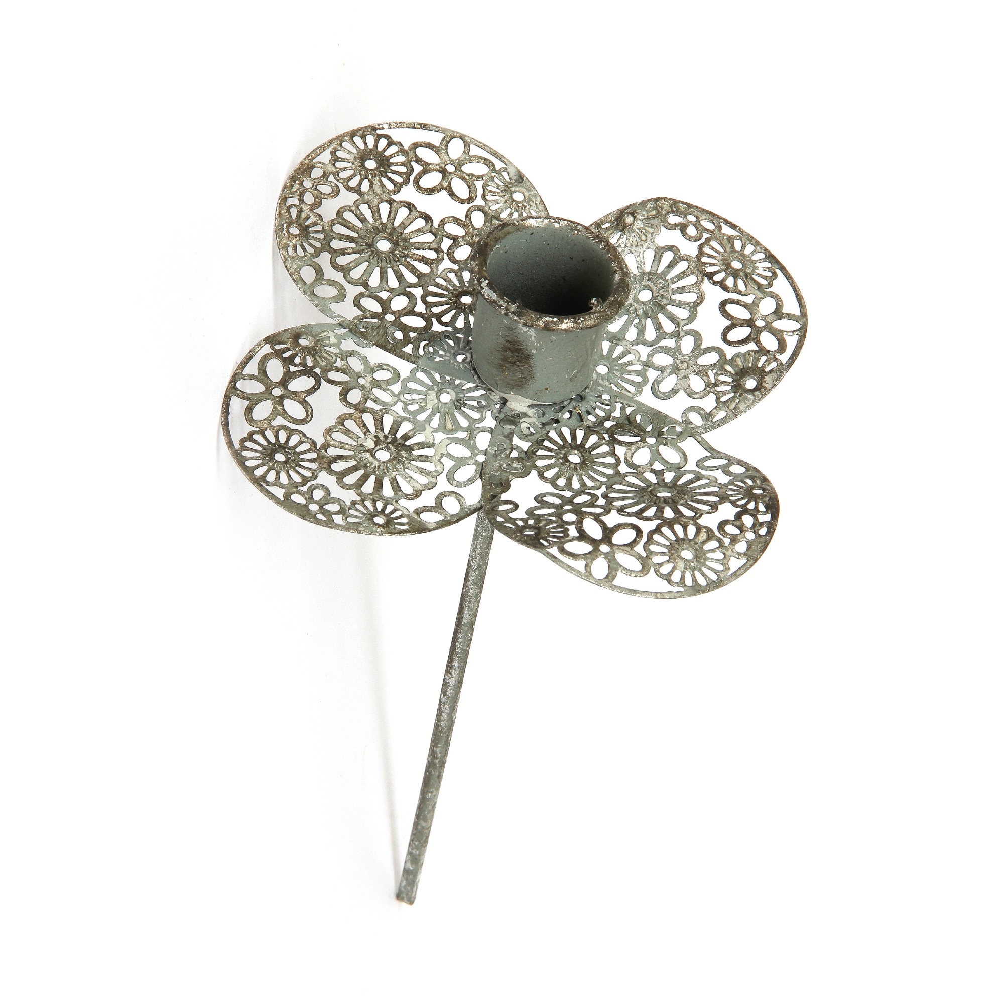 Kerzenstecker 'Esmeralda', antik silber, Ø 13 cm, H 19 cm günstig bestellen
