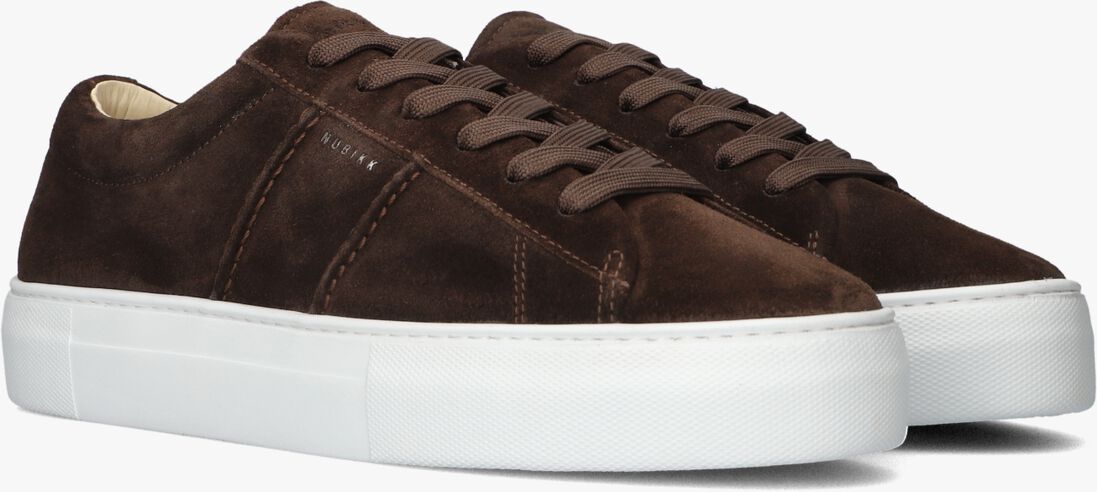 bruine nubikk lage sneakers jagger morris