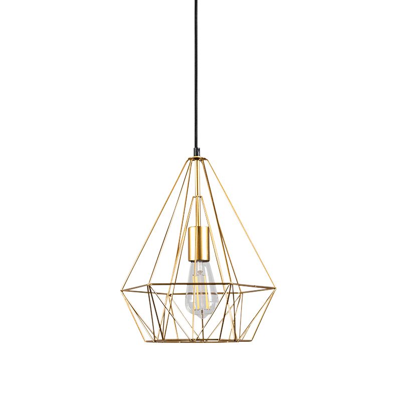 Industriële hanglamp goud draad - Carcass