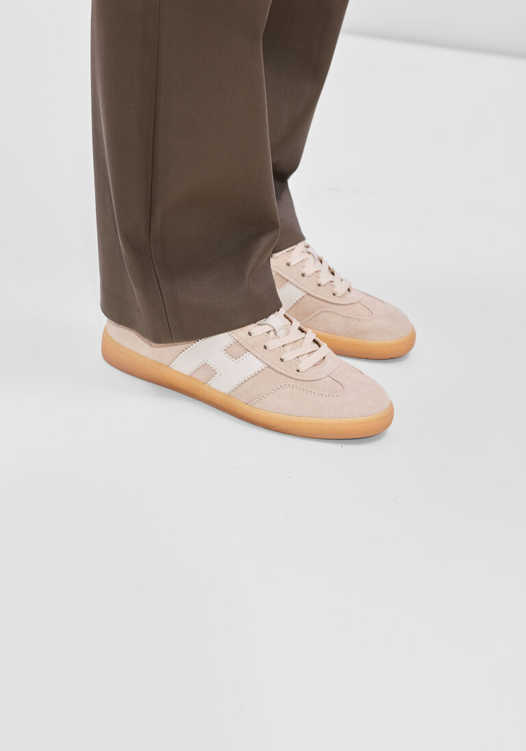 beige hogan lage sneakers hogan cool allacciato h