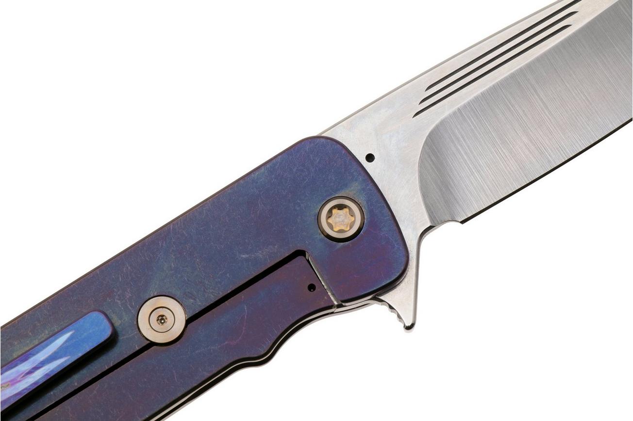 Medford TFF-4 25-TFF4-05, Tumbled S45VN Tanto, Brz-Vio Fade Titanium Handle, Black G10 Inlay, Bronze Hardware zakmes