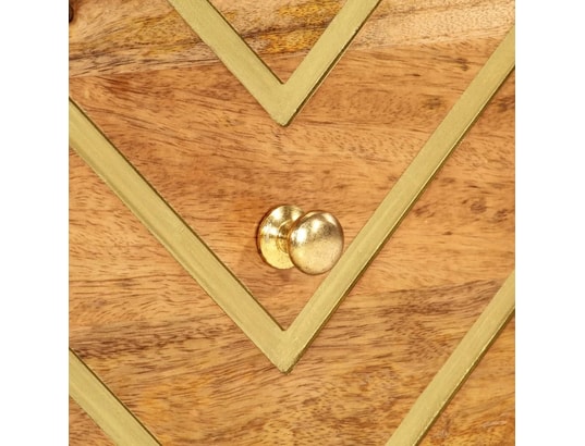 VIDAXL - Table de chevet marron et noir bois de manguier solide