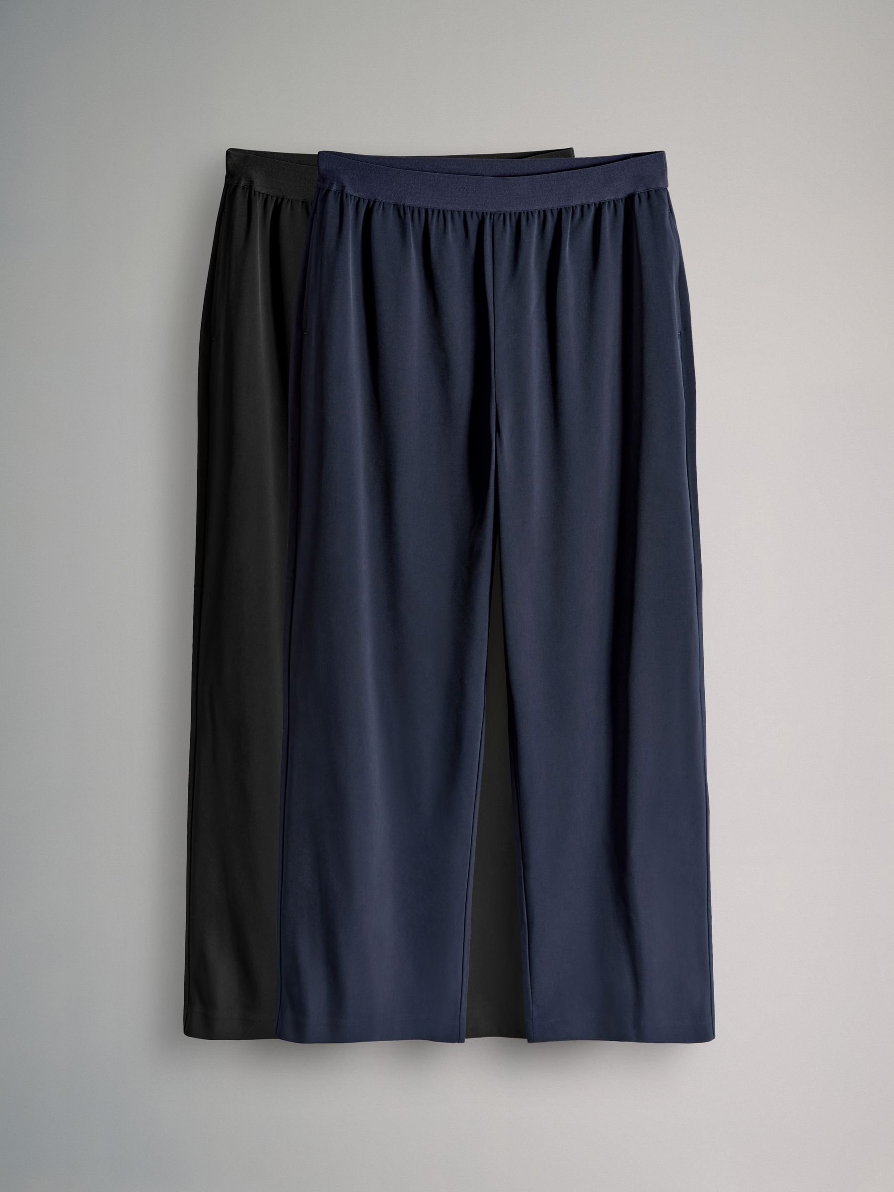 The Set 2 Pack Elasticated Waist Wide Leg Trousers