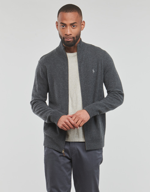 Polo Ralph Lauren - GILET ZIPPE EN LAINE Gris / China