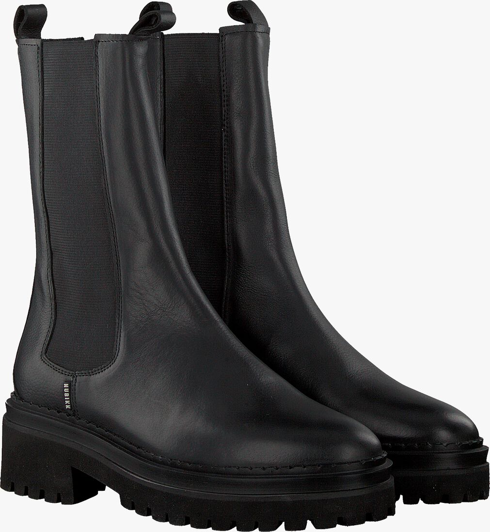 zwarte nubikk chelsea boots fae adams
