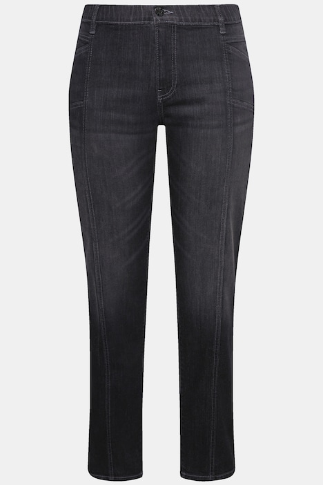 Boyfriend-Jeans, Ziernähte, weites Bein, 4-Pocket-Schnitt