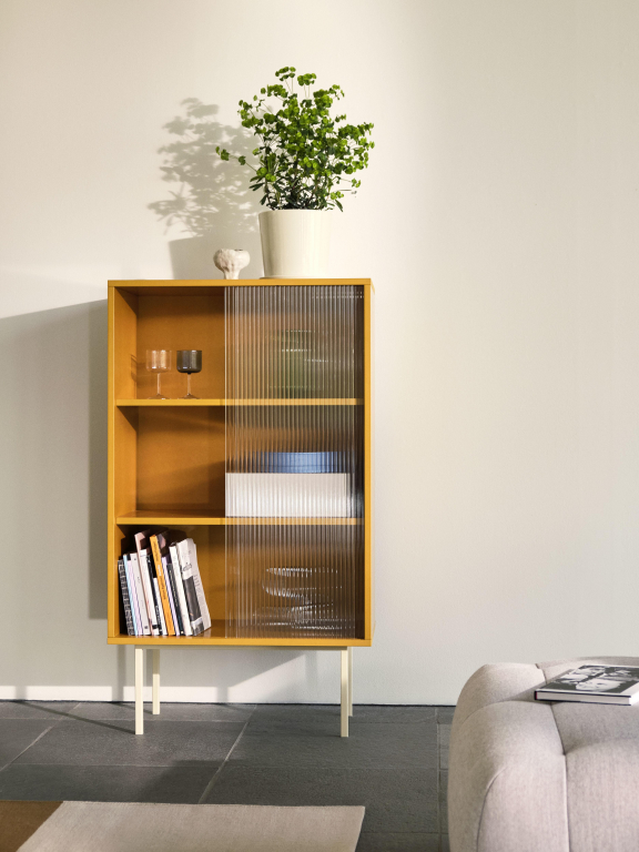 Hay Colour cabinet tall dressoir with glass doors multi