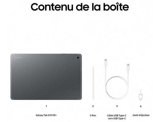 SAMSUNG - Tablette tactile Galaxy Tab S10 FE+ 128GB WiFi Gray SM-X620NZAREUB
