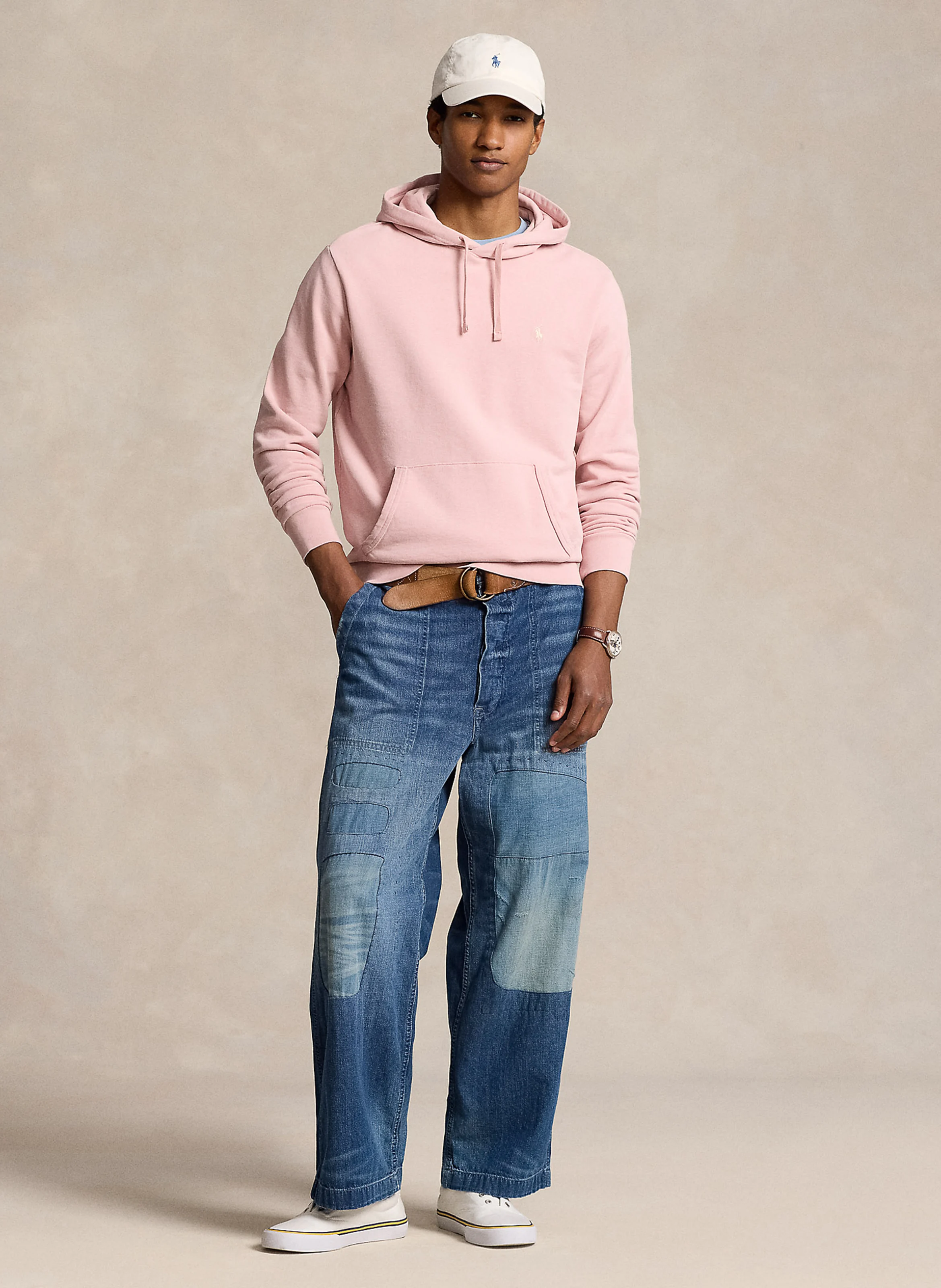 Sweat à capuche en coton | Rose