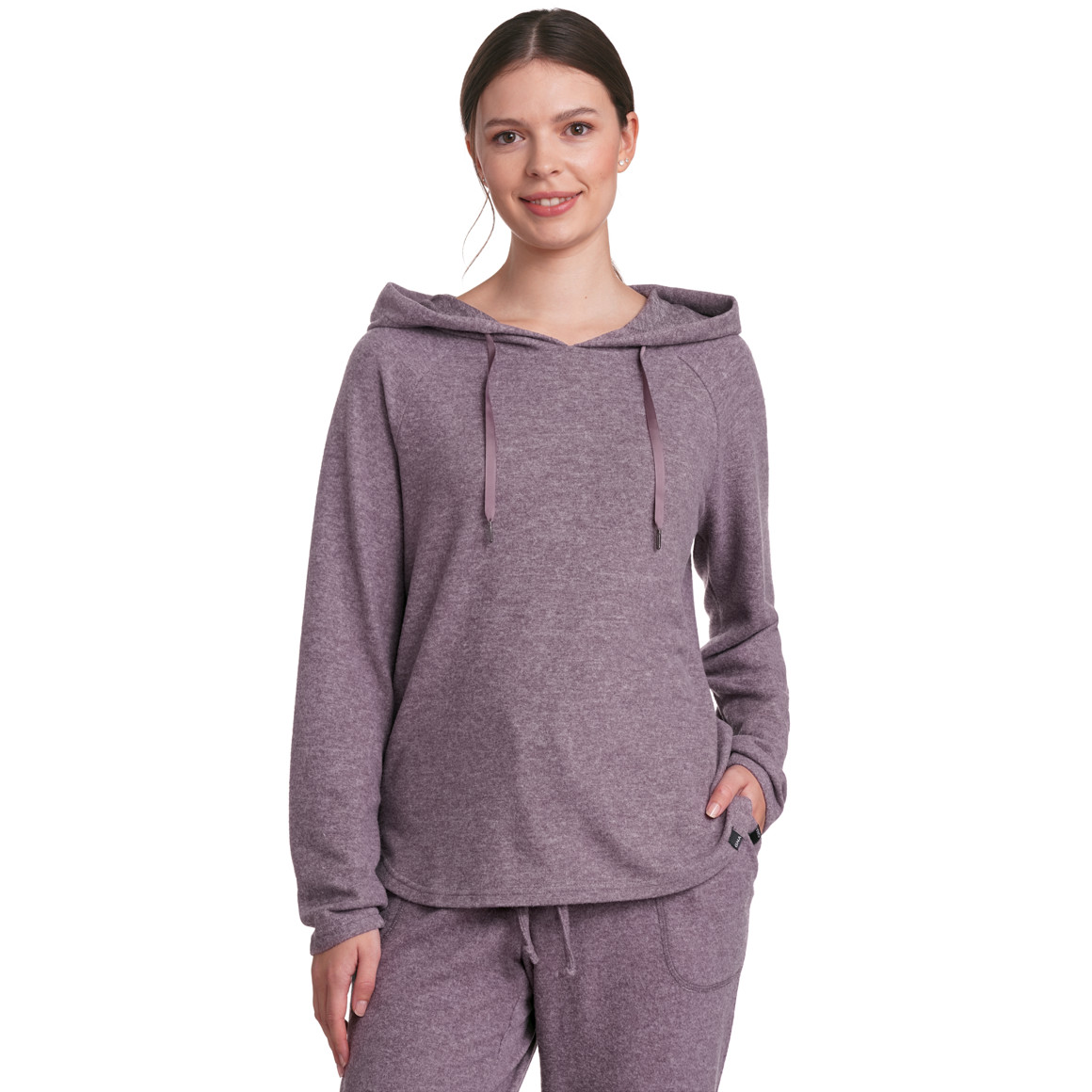 Gina Sports Damen Yoga-Hoodie in weicher Qualität dunkellila