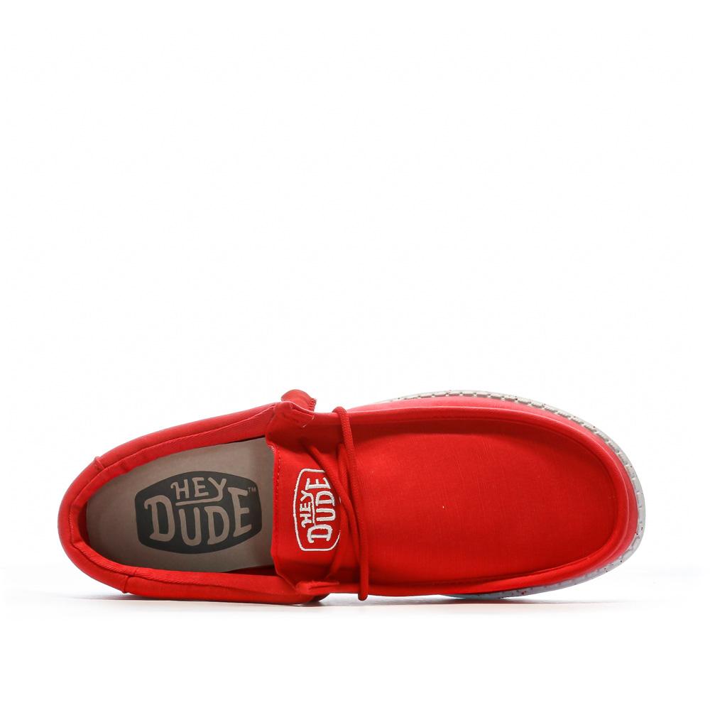 Hey Dude Chaussures Rouge Homme Hey Dude Wally Slub Canvas