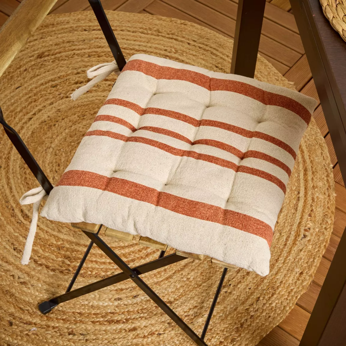 Coussin de chaise extérieur carré (38 x 38 cm) Nautira Orange
