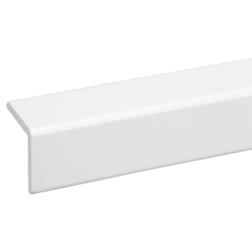Hoeklat grenen wit gelakt 34x34mm 270cm