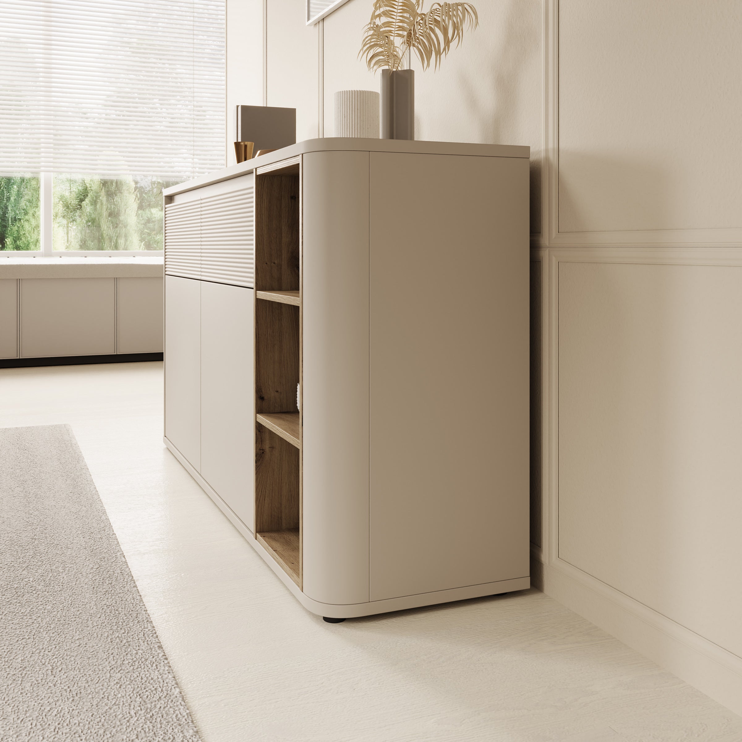 Bijou - Dressoir - Beige - 160x41x83 cm