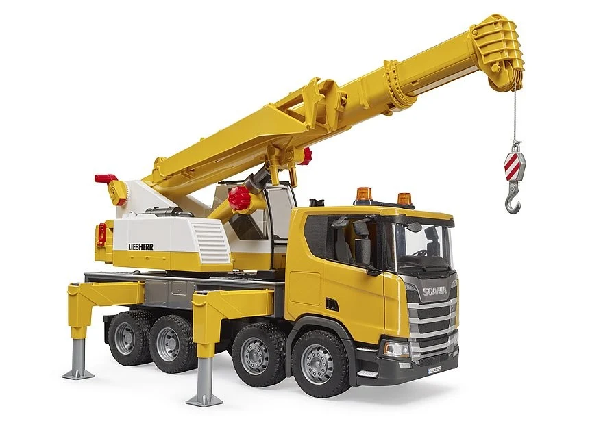 Bruder - Scania Super 560R Liebherr kranbil med lys & lyd (03571)