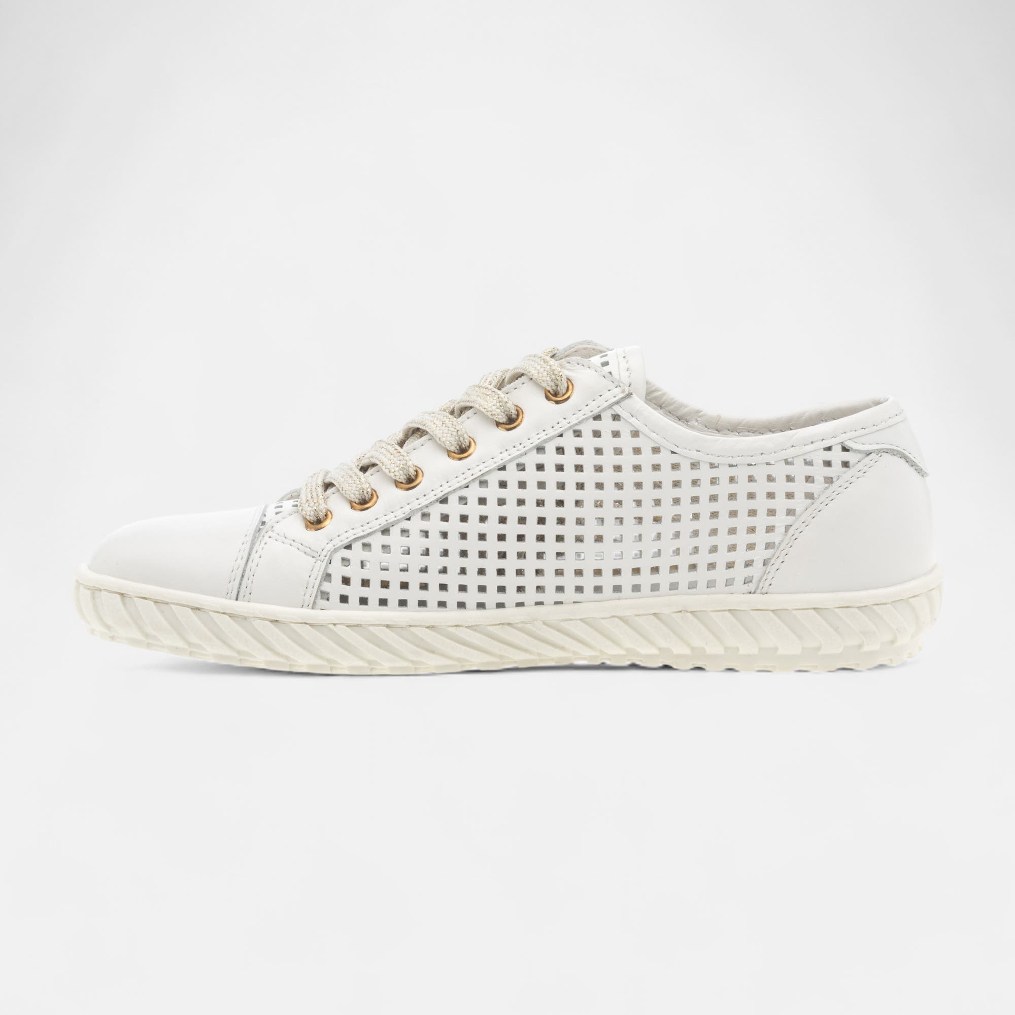 Baskets basses Femme en cuir blanc
