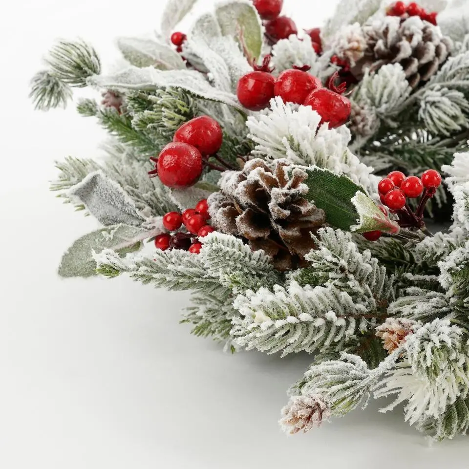 House of Seasons Belfort Kerstkrans - Ø50 cm - Groen