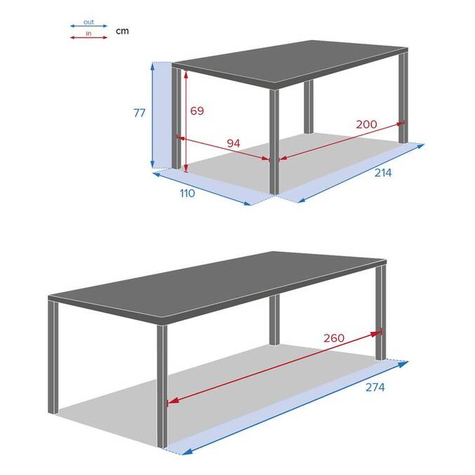 Table de jardin EVASION Lin / Argile