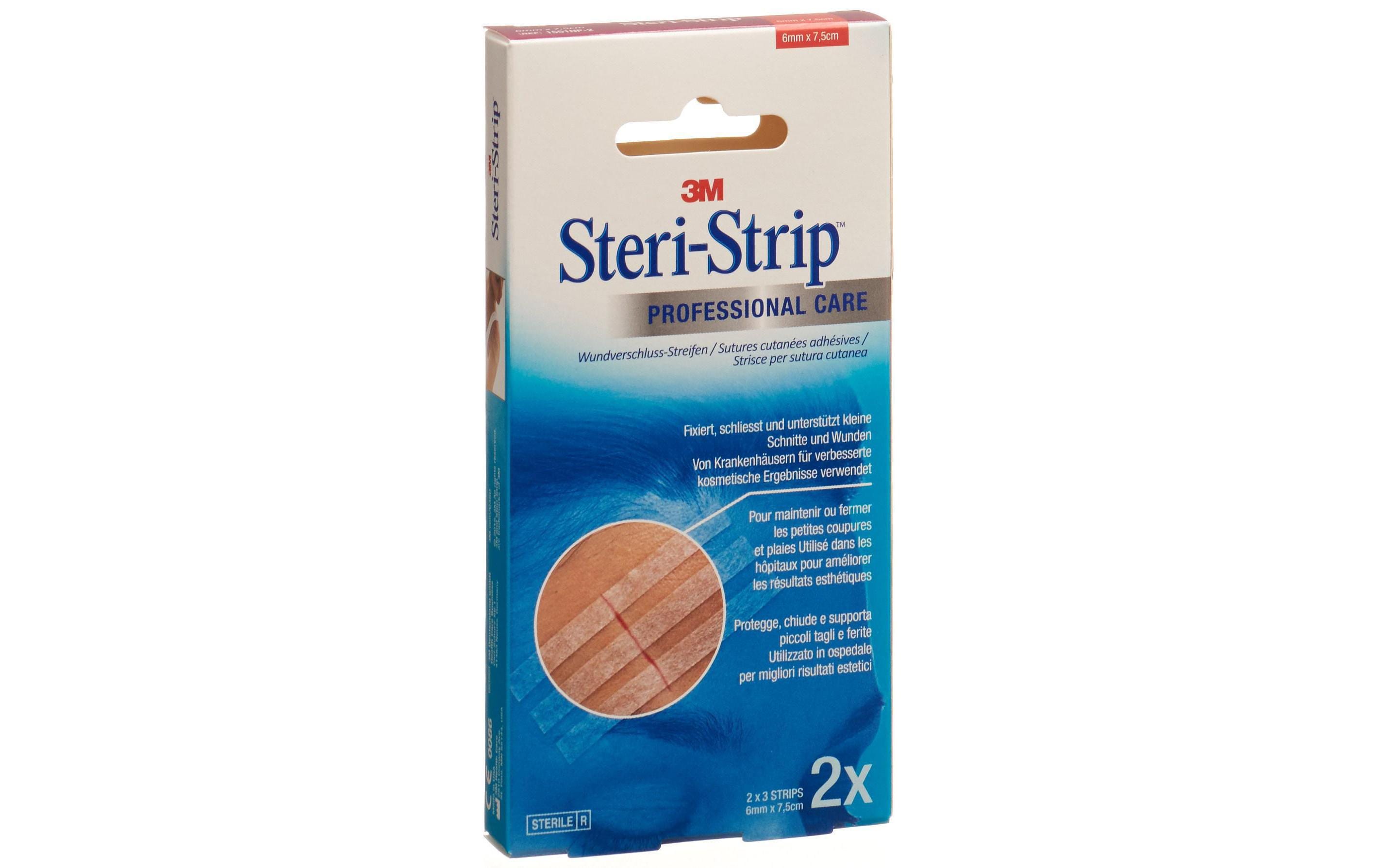 Wundverschluss-Streifen natur 6 x 75 mm, 6 StückProfessionelle Wundnahtstreifen