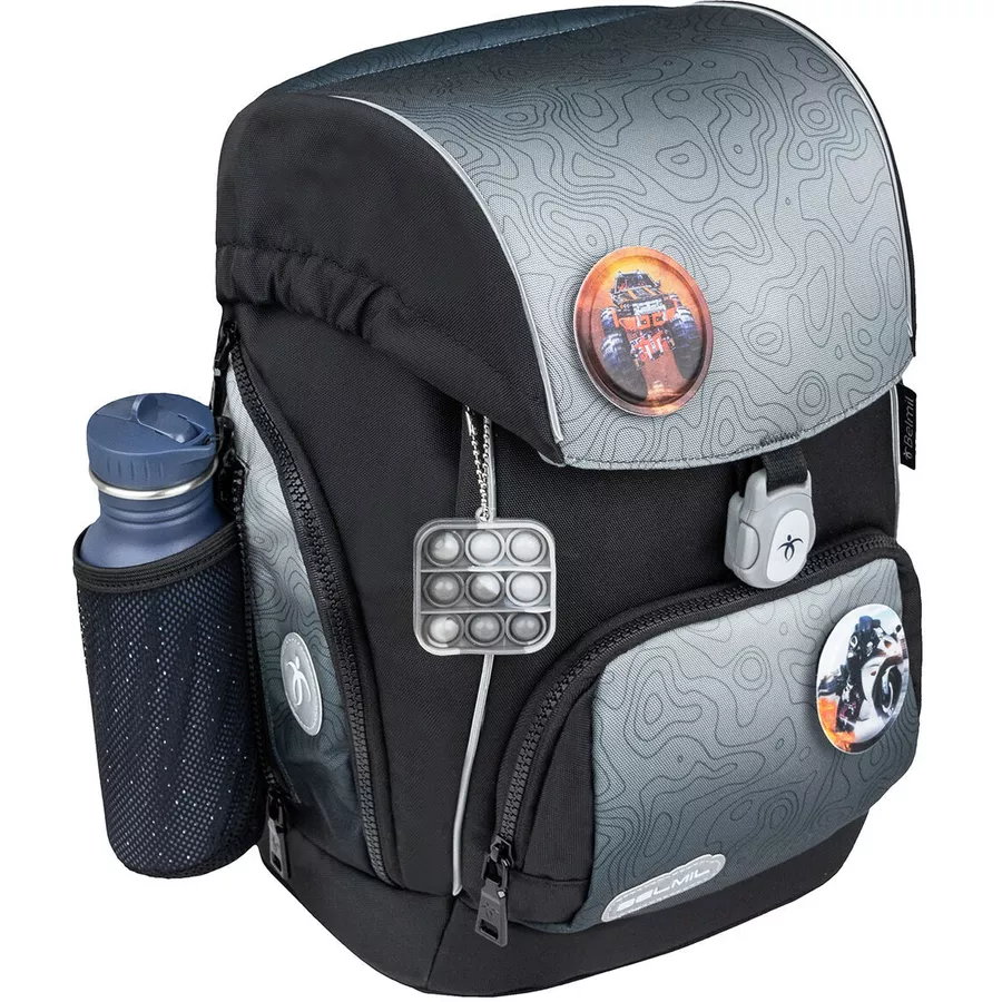 Belmil Schulranzen Premium Comfy Plus Set 5-teilig Black Grey