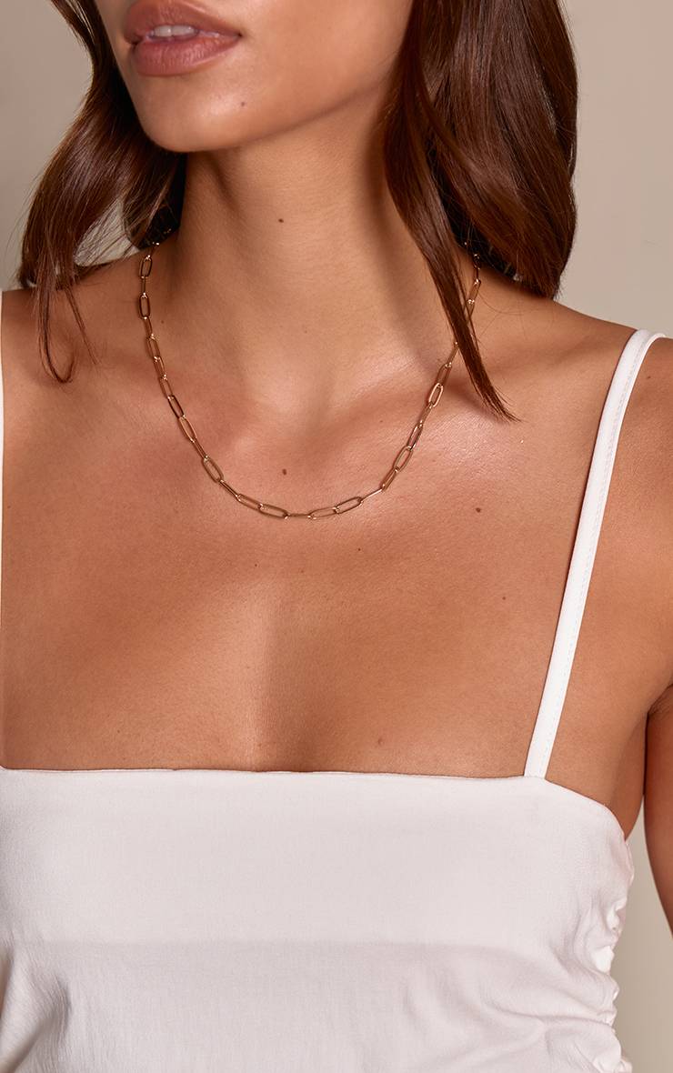 Doré Collier Chaîne Fine Lisse