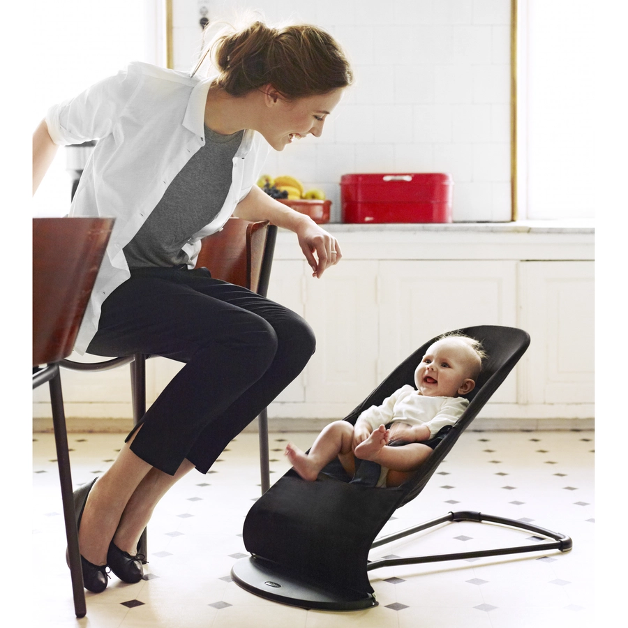 BABYBJÖRN Babywippe Balance Soft Cotton SchwarzDunkelgrau