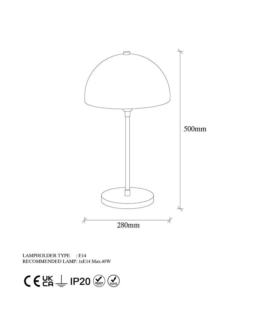 Varzan-10856 Black Antique Table Lamp