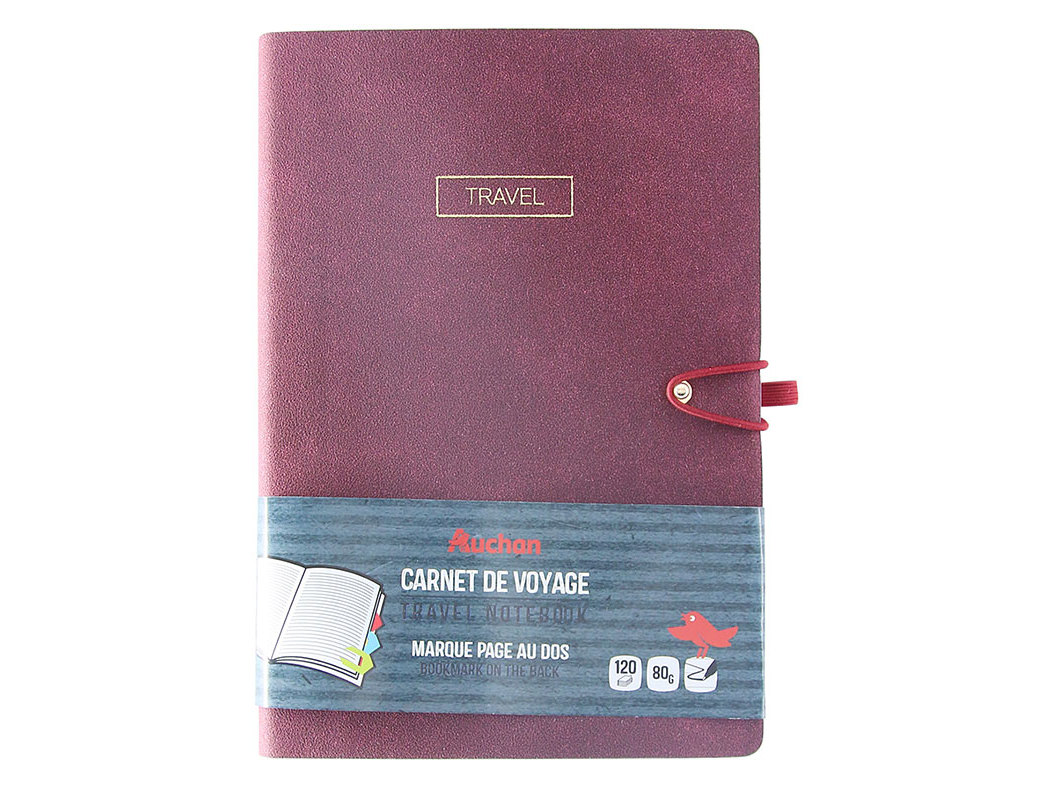 BLOCO DE NOTAS A5 AUCHAN DE VIAGEM 160 FOLHAS