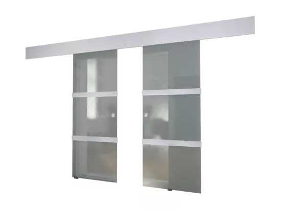 Porte double coulissante Verre