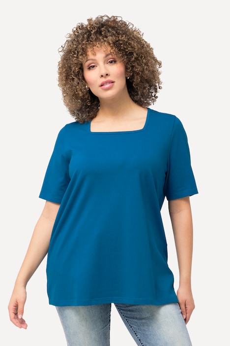 T-Shirt, A-Linie, Carree-Ausschnitt, Halbarm