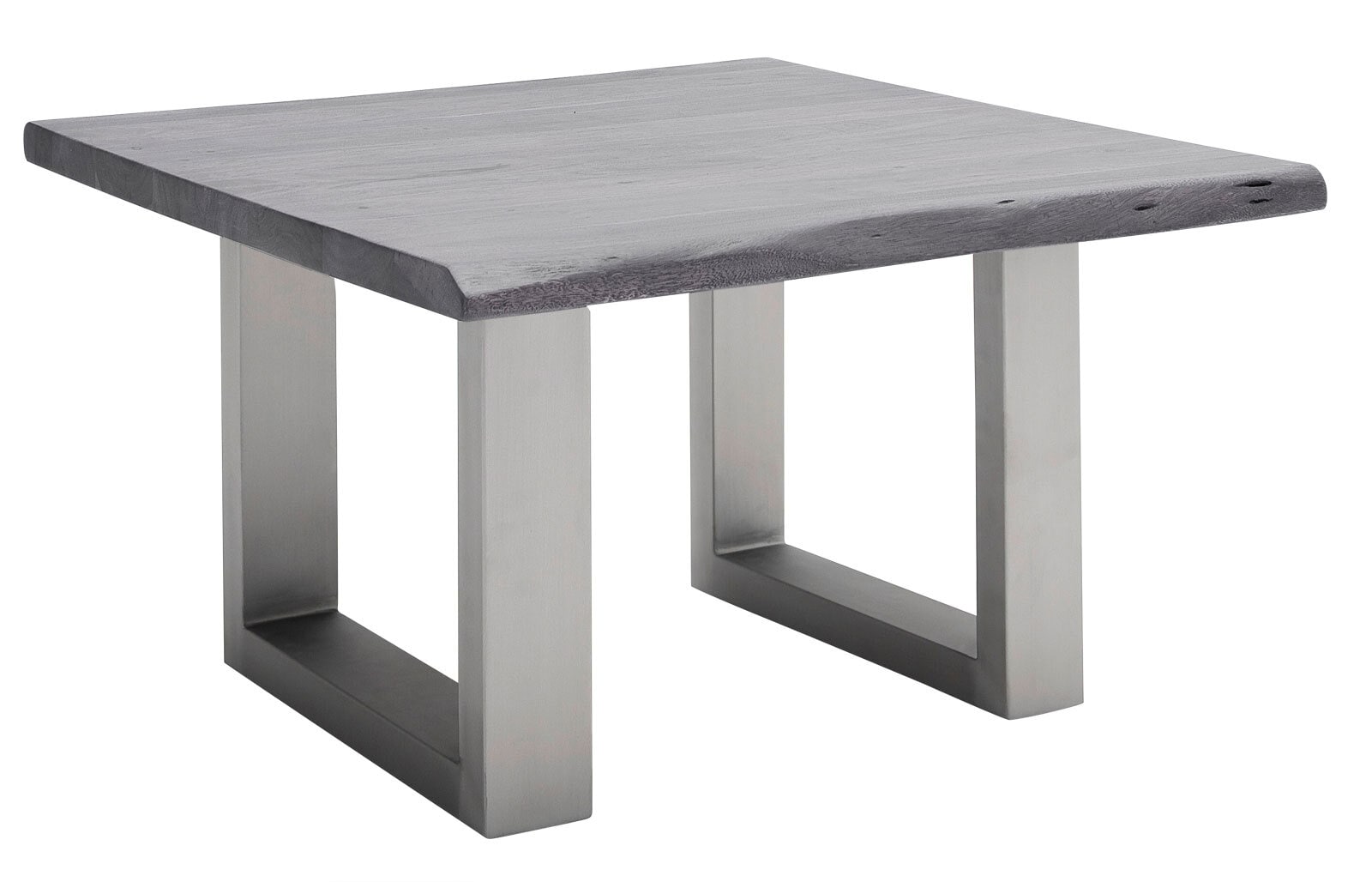 Couchtisch CARTAGENA U75 Edelstahl /massiv grau