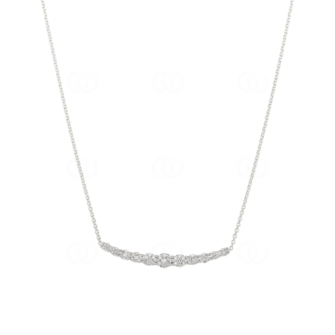 0.50 Karat Diamantencollier 750/18 K Weissgold