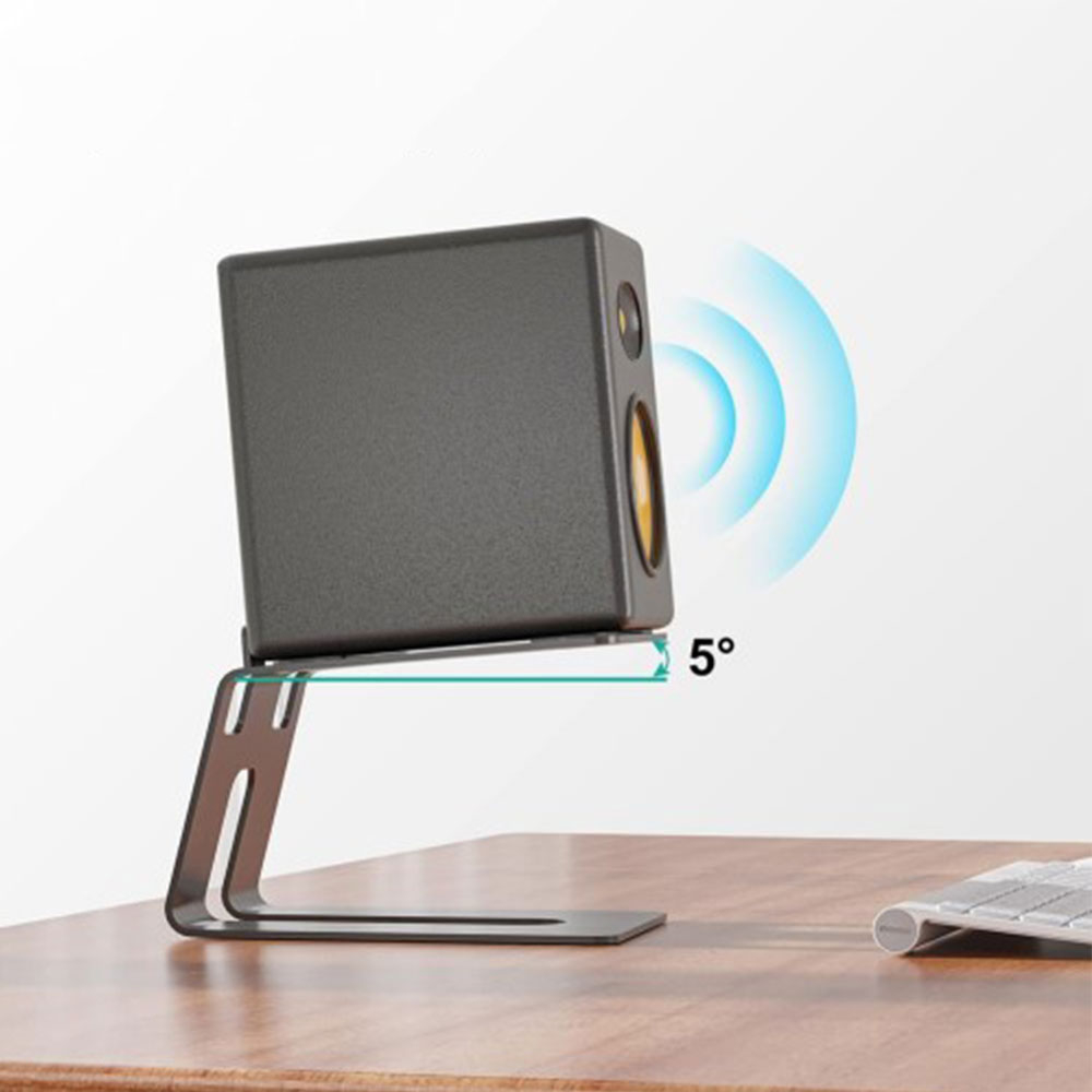 (2er-Set) Halterung Ständer für PC Gaming Lautsprecher Boxen - Schwarz