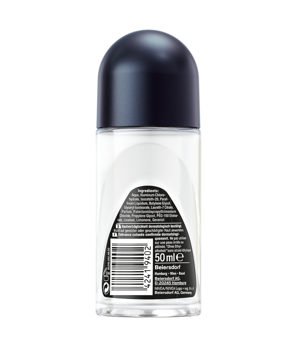 (50ml) Black & White Invisible Deo Anti-Transpirant Roll On (82245)